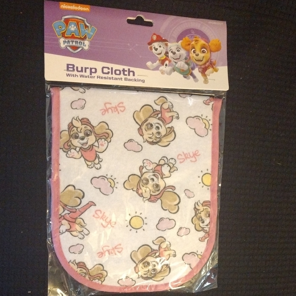 Nickelodeon Paw Patrol Skye Burp Cloth - Pink and White